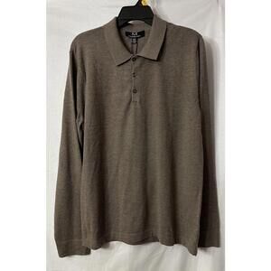NWT Magaschoni‎ Mens Wool Blend Long Sleeve Pullover Casual Shirt Size Medium